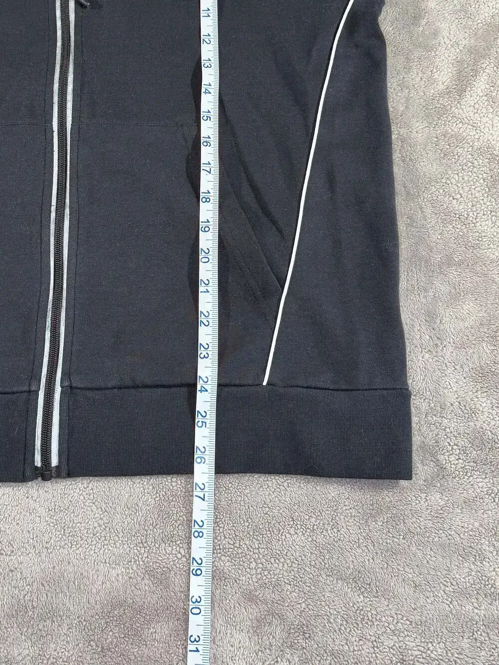 True Religion Vintage Y2K Men's Full Zip Hoodie Black Size Large